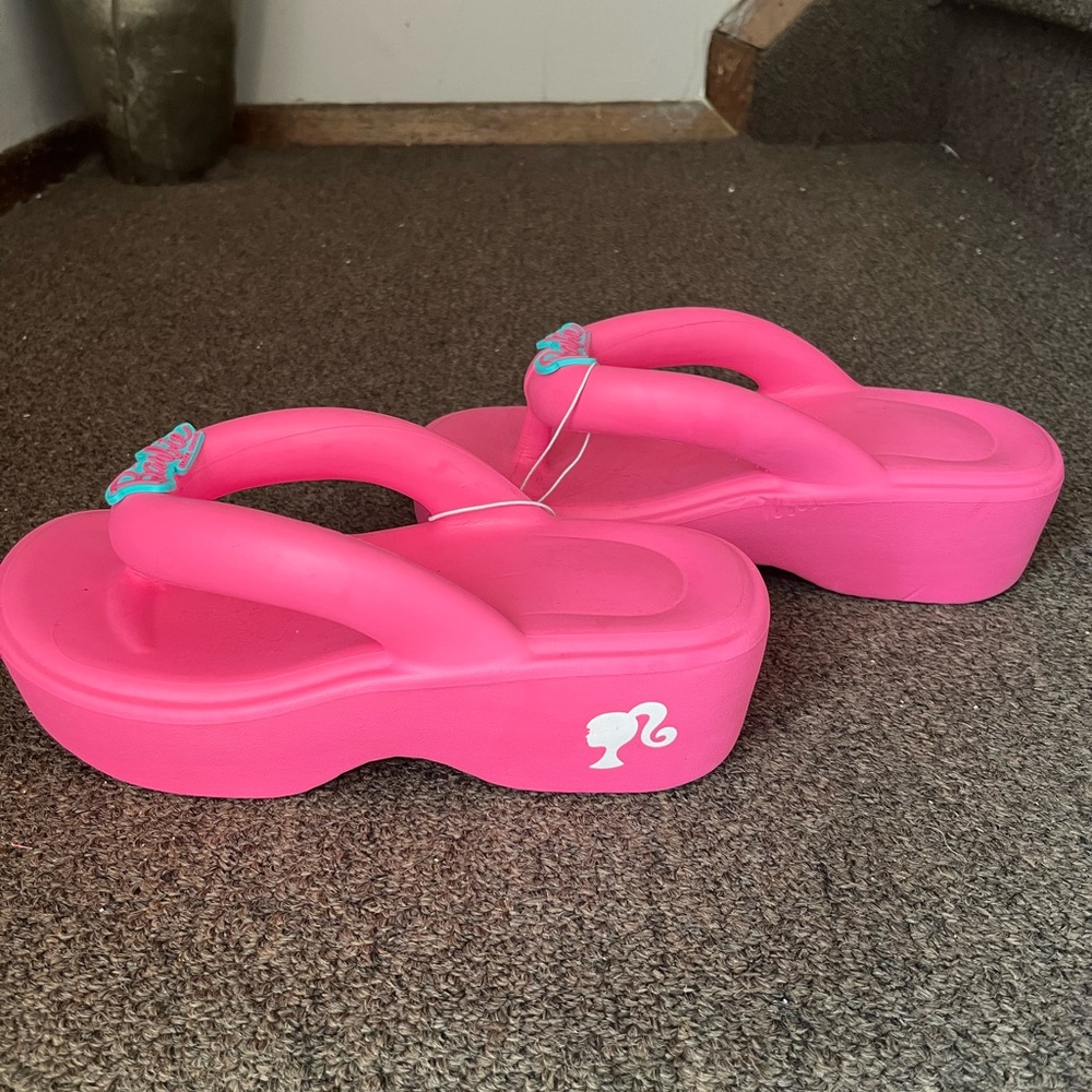 Hot Pink Barbie Platform Sandals ( European size 39-40)